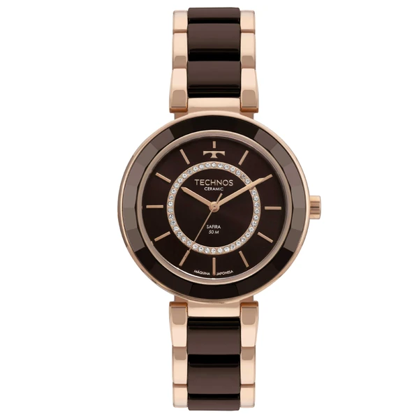 Relogio Technos Feminino Ceramic Sapphire Rose - 2036NAY/1M