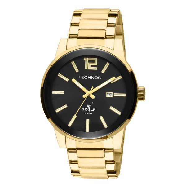 Relogio Technos Masculino Golf Dourado - 2115TTS/4P