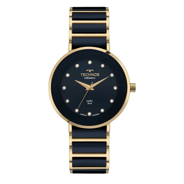 Relogio Technos Feminino Ceramic Sapphire Dourado - 2035LMM/1A