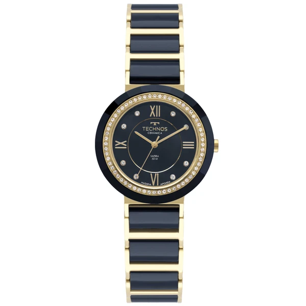 Relogio Technos Feminino Ceramic Sapphire Dourado - 2036MRP/1A