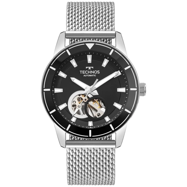 Relogio Technos Masculino Open Heart Prata - G3265ZHAA/1P