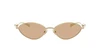 Oculos de Sol Jimmy Choo JC4033H -  Ouro palido