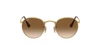 Óculos de Sol Ray Ban RB3447 Round Metal -  Dourado