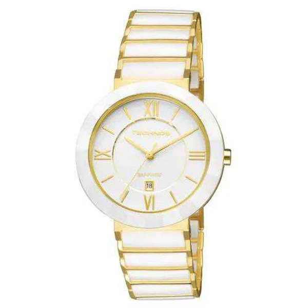 Relogio Technos Feminino Ceramic Sapphire Dourado - 2015CE/4B