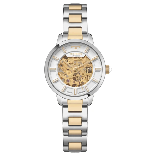 Relogio Technos Feminino Skeleton Feminino Bicolor - 8N24AO/1K