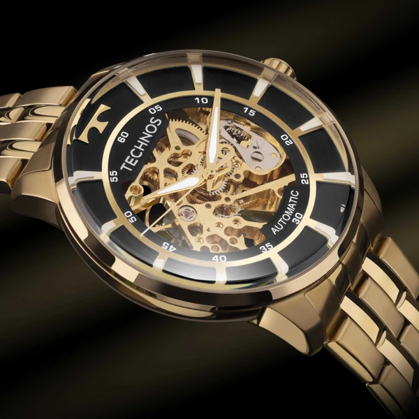 Relogio Technos Masculino Automatico Dourado - G3265AA/1P