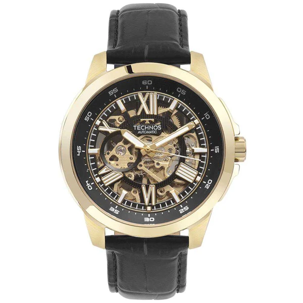 Relogio Technos Masculino Skeleton Masculino Dourado - G3265AO/0P