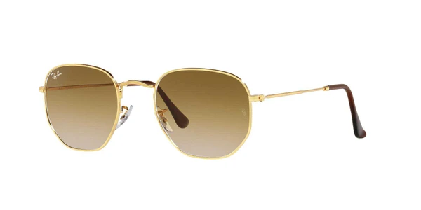 Oculos de Sol Ray Ban RB3548 Hexagonal -  Dourado