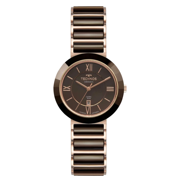 Relogio Technos Feminino Ceramic Sapphire Rose - 2015CEV/1M