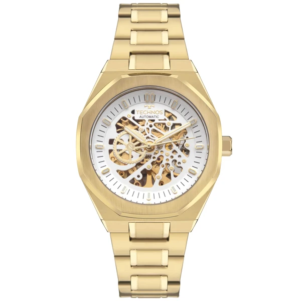 Relogio Technos Masculino Skeleton Masculino Dourado - G3265BB/1K
