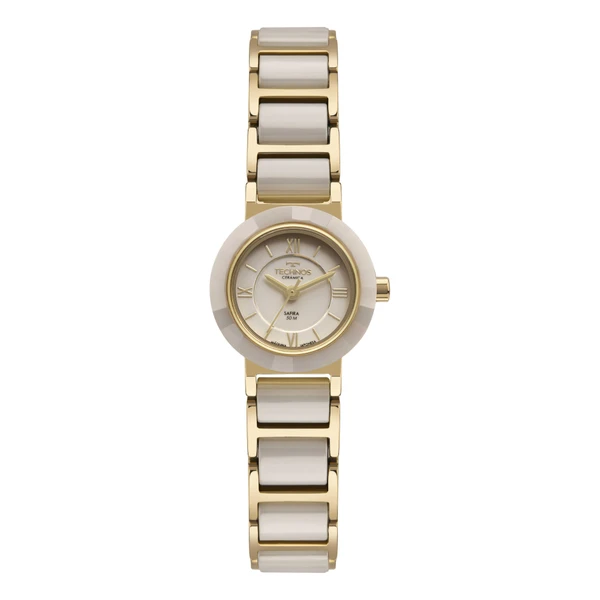 Relogio Technos Feminino Ceramic Sapphire Dourado - 2035LWF/1X