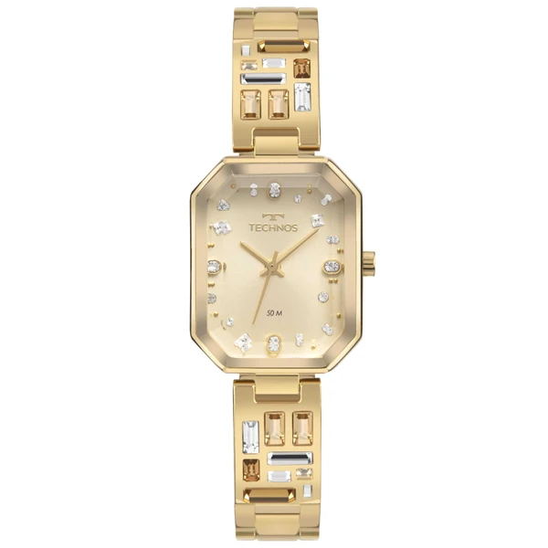 Relogio Technos Feminino Crystal Dourado - 2036NAW/1X