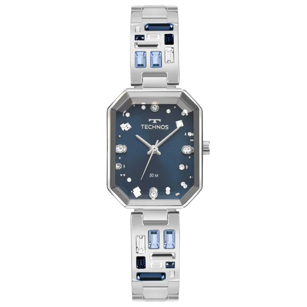 Relogio Technos Feminino Crystal Prata - 2036NAX/1A
