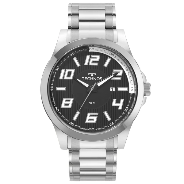 Relogio Technos Masculino Racer Basico Prata - 2115KNE/1B