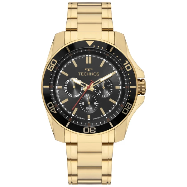 Relogio Technos Masculino Racer Premium Dourado - 6P79CG/1P