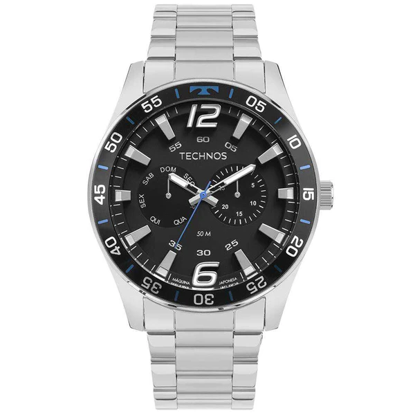 Relogio Technos Masculino Racer Premium Prata - 6P25BW/1P