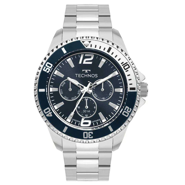 Relogio Technos Masculino Racer Premium Prata - 6P29AMO/1A