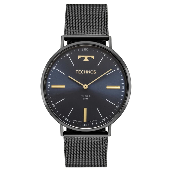 Relogio Technos Masculino Slim Grafite - 2025LUA/1A